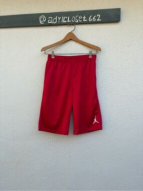 Jordan Boys' Red Athletic Basketball Shorts Size L